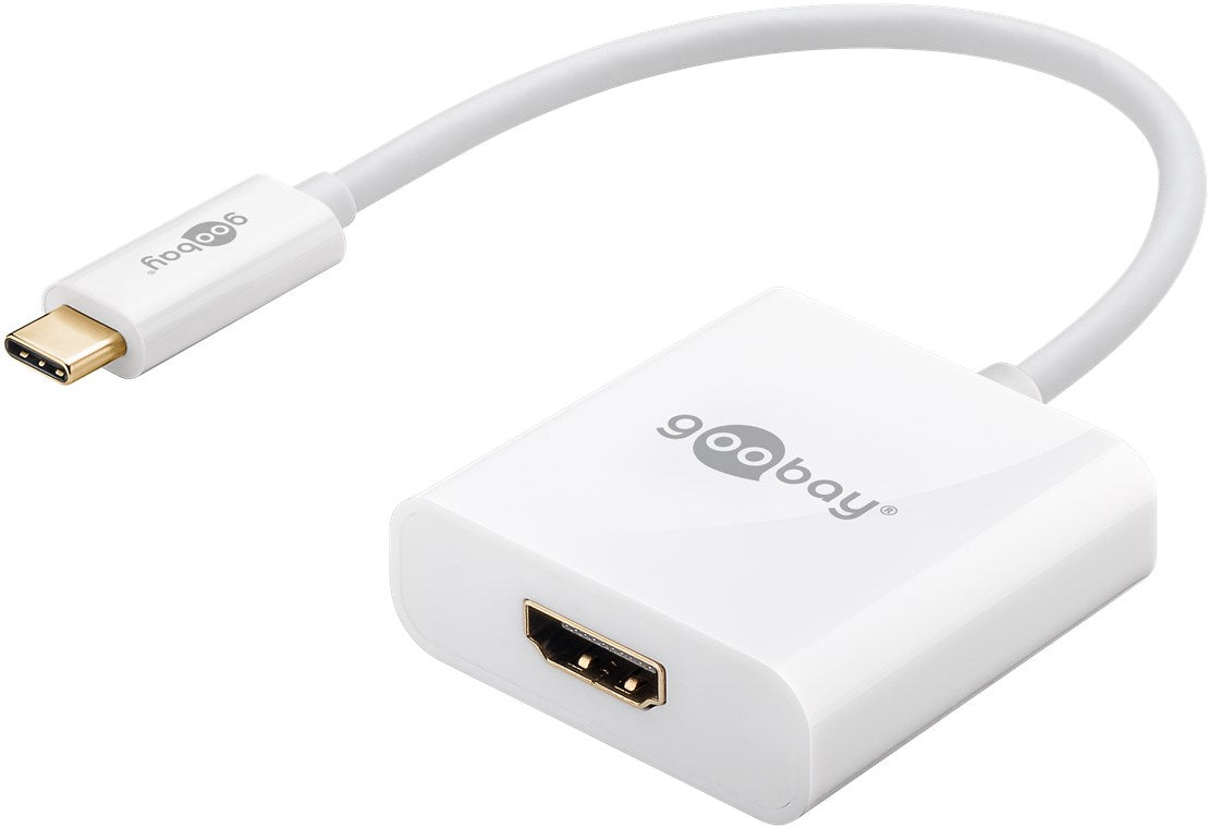 Goobay | USB-C HDMI adapter | 66259 | White | USB-C male | HDMI female (Type A) | 0.2 m