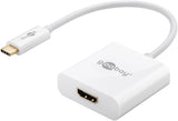 Goobay | USB-C HDMI adapter | 66259 | White | USB-C male | HDMI female (Type A) | 0.2 m