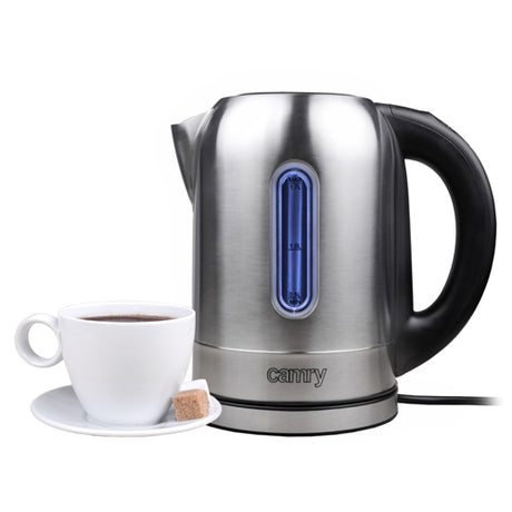 Camry | Kettle | CR 1253 | With electronic control | 2200 W | 1.7 L | Stainless steel | 360° rotational base | Stainless steel