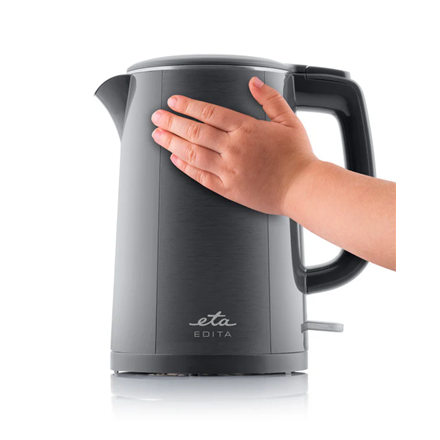 ETA Kettle | ETA859590020 EDITA | Electric | 2200 W | 1.5 L | Stainless steel | 360° rotational base | Grey