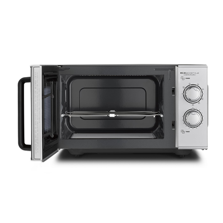 Caso | Ceramic Microwave Oven with Grill | MG 25 Ecostyle | Free standing | 900 W | 25 L | Grill | Silver