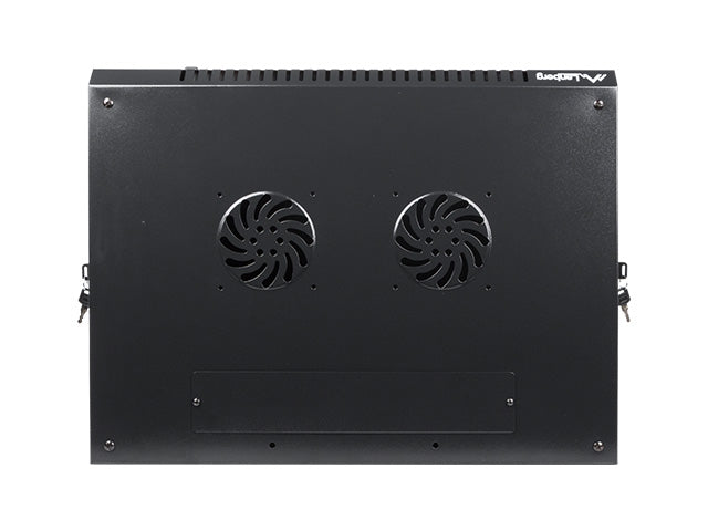Lanberg | Rack cabinet 19" wall-mount 12U/600x450 (flat pack) with glass door | WF01-6412-10B | Black