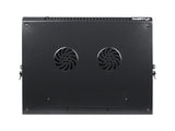 Lanberg | Rack cabinet 19" wall-mount 12U/600x450 (flat pack) with glass door | WF01-6412-10B | Black