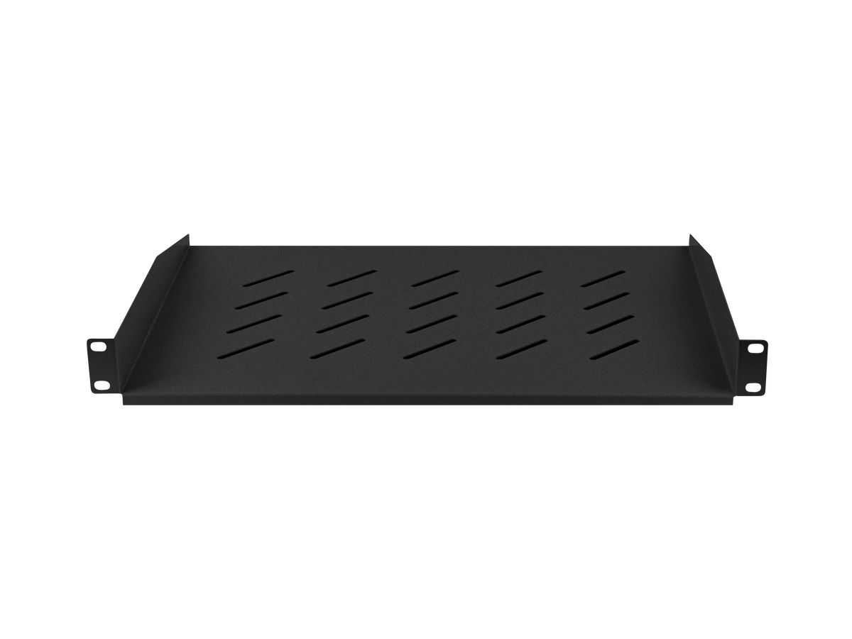 Lanberg 19" fixed shelf 1U/483x315mm, max load capacity up to 25kg | AK-1008-B | Black