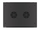 Lanberg | Rack cabinet 19" wall-mount 22U/600x450 (flat pack) with glass door | WF01-6422-10B | Black
