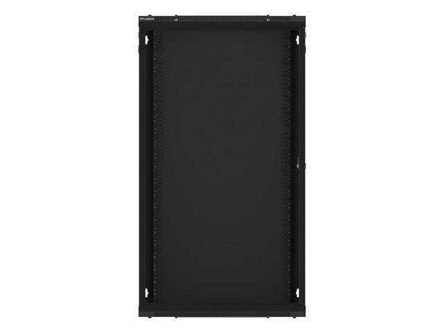 Lanberg | Rack cabinet 19" wall-mount 22U/600x450 (flat pack) with glass door | WF01-6422-10B | Black