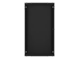Lanberg | Rack cabinet 19" wall-mount 22U/600x450 (flat pack) with glass door | WF01-6422-10B | Black