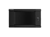 Lanberg | Rack cabinet 19" wall-mount 6U/600x450 (flat pack) with glass door V2 | WF01-6406-10B | Black