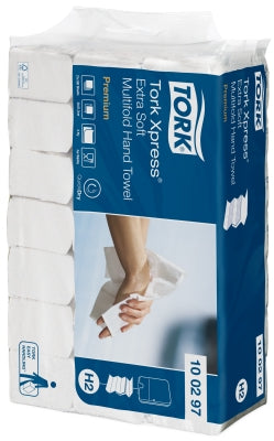 Lapelinis rankšluostinis popierius Tork Premium Extra Soft H2, 2 sl., 100 lap., 34x21.2cm, W,21vnt