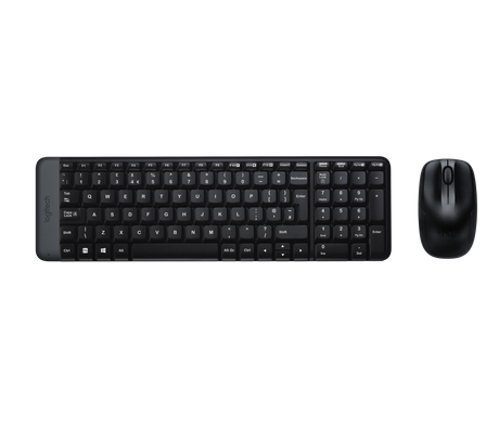 Logitech MK220 Combo Belaidė klaviatūra + pelė, US, Juoda