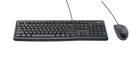Logitech MK120 Combo Laidinė klaviatūra + pelė, USB, US Int, Juoda