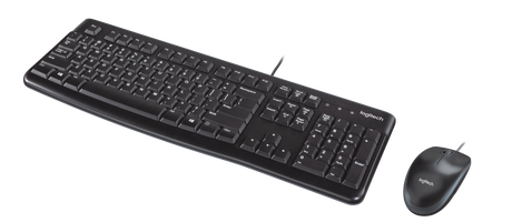 Logitech MK120 Combo Laidinė klaviatūra + pelė, USB, US Int, Juoda