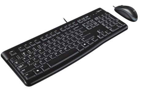 Logitech MK120 Combo Laidinė klaviatūra + pelė, USB, US Int, Juoda