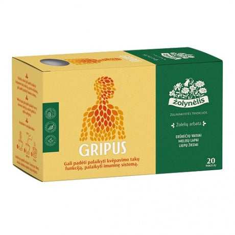 Žolynėlis žolelių arbata Sušalus , 30g (1,5x 20)