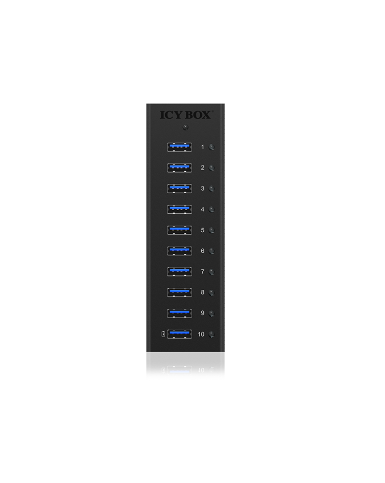 Raidsonic | 10 port USB 3.0 Hub | Icy Box IB-AC6110