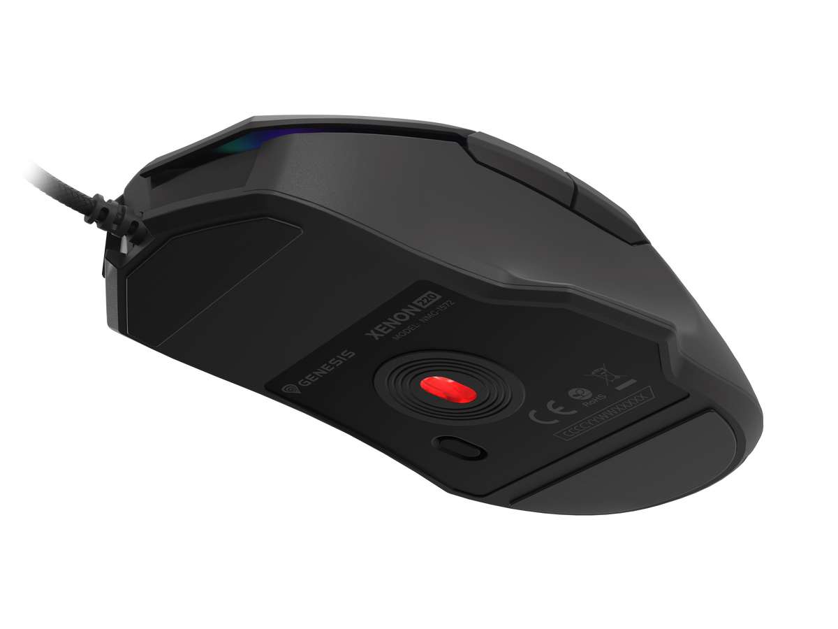 GENESIS Xenon 220 Gaming Mouse, 500 - 6400DPI, Wired, Black | Genesis