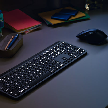 Logitech MX Keys Combo for Business Gen 2 Belaidė klaviatūra + pelė +Atrama riešui, US Int, Graphite