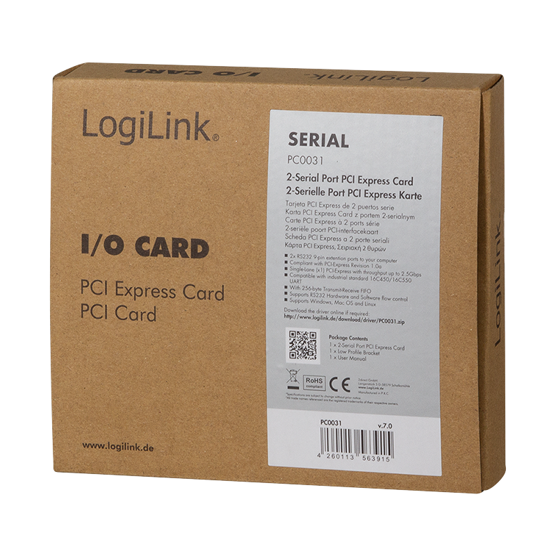 Logilink | 2 x serial (COM) | PCIe
