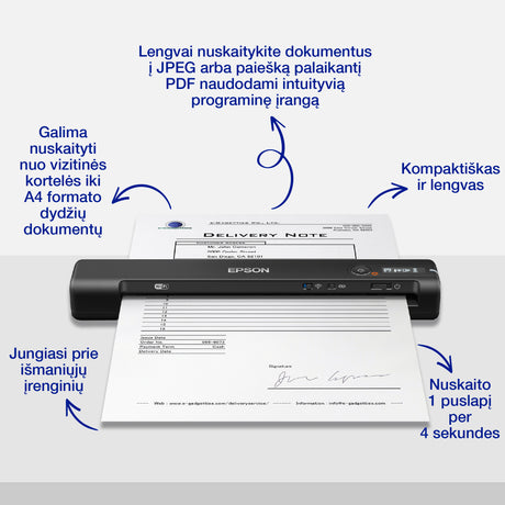 Epson | Wireless Mobile Scanner | WorkForce ES-60W | Colour | Document