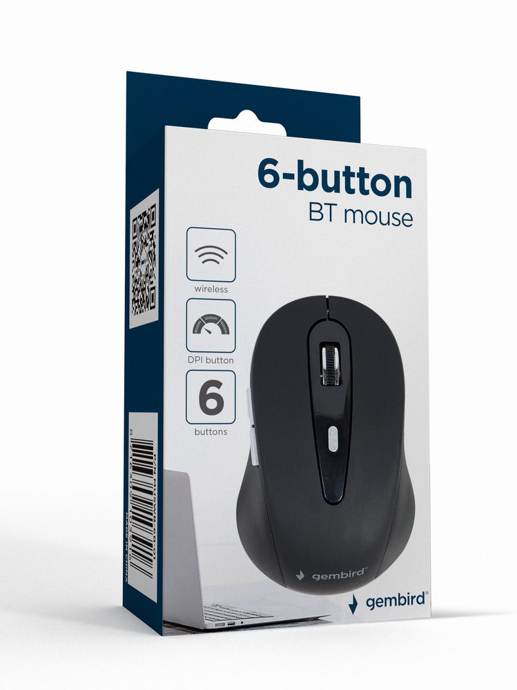 Gembird | MUSWB-6B-01 | Optical Mouse | Bluetooth v.3.0 | Black