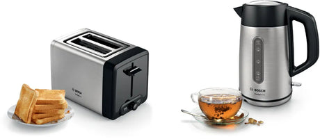 Bosch | Kettle | DesignLine TWK4P440 | Electric | 2400 W | 1.7 L | Stainless steel | 360° rotational base | Black/Stainless Steel