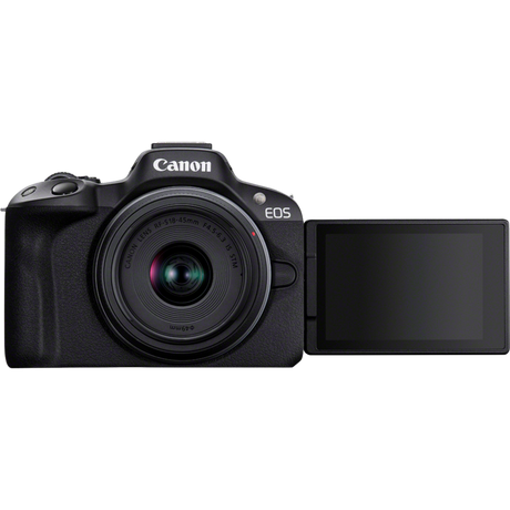 Canon | EOS R50 + RF-S 18-45mm CREATOR KIT (SIP) | Megapixel 24.2 MP | Image stabilizer | ISO sensitivity (max) 32000 | Display diagonal 2.95 " | Wi-Fi | Video recording | Automatic, manual | CMOS | Black