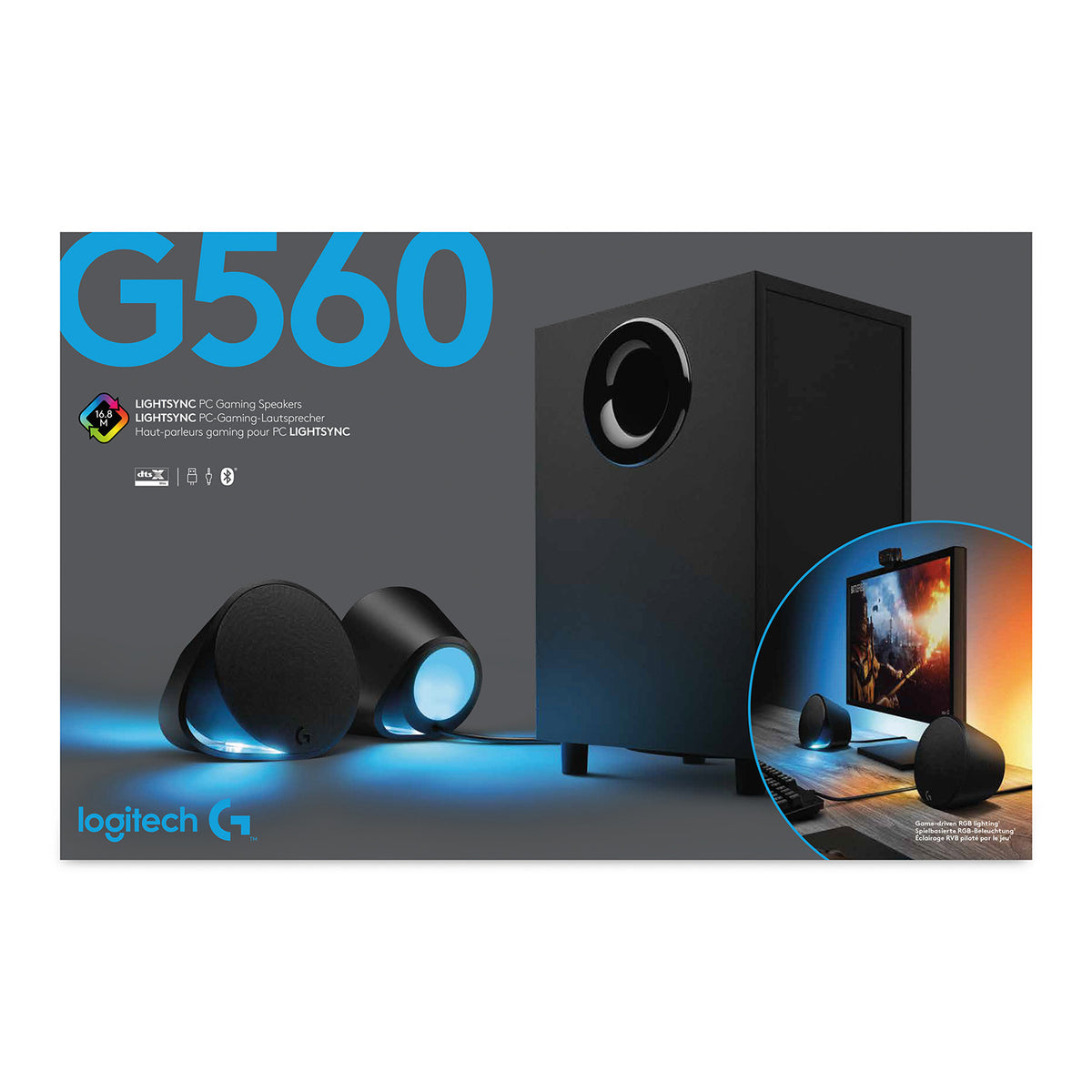 LOGI G560 LIGHTSYNC PC Gaming Speakers