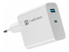 NATEC Charger Ribera GaN USB-A+USB-C 65W