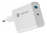 NATEC Charger Ribera GaN USB-A+USB-C 65W