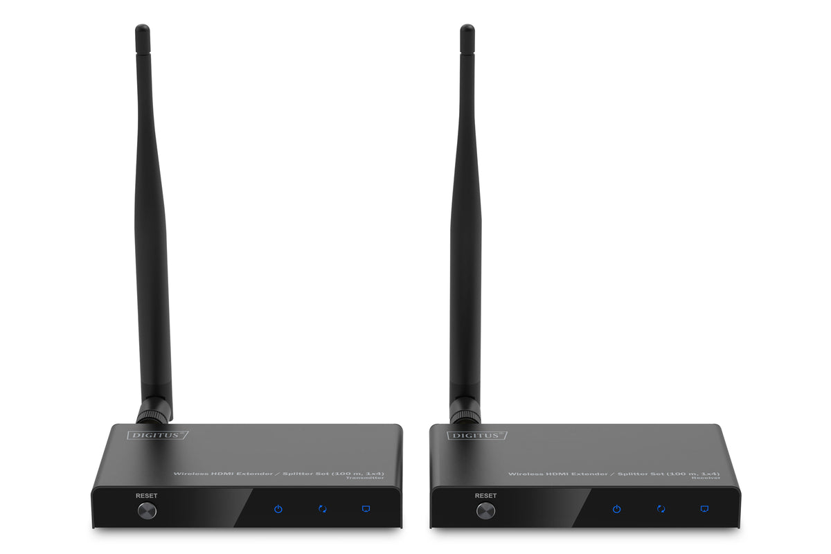Digitus Wireless HDMI Extender/Splitter Set (100m, 1x4) | DS-55346 | Black