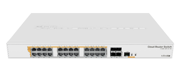 MikroTik | CRS328-24P-4S+RM Gigabit Ethernet POE/POE+ router/switch | Managed L3 | Rackmountable | Gigabit Ethernet (copper) ports quantity 24x 1GbE | SFP+ ports quantity 4x SFP+ | PoE/Poe+ ports quantity 24 | Power supply type Single