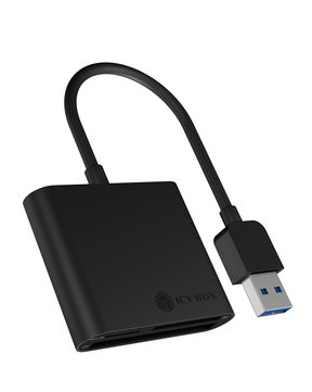 Raidsonic | ICY BOX | IB-CR301-U3 USB 3.0 External card reader | USB 3.0 Type-A | 3 x card reader slot: CF, SD, microSD