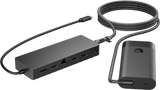 HP Universal USB-C Multiport Hub with 65W Power Adapter Notebook Charger – 2x USB-A, 2x USB-C(65W/Data), DisplayPort/HDMI, RJ-45, 1 year