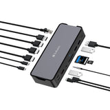 Verbatim 32171 CDS-15 USB-C Pro Jungčių stotelė 15 Ports, Pilka/Juoda