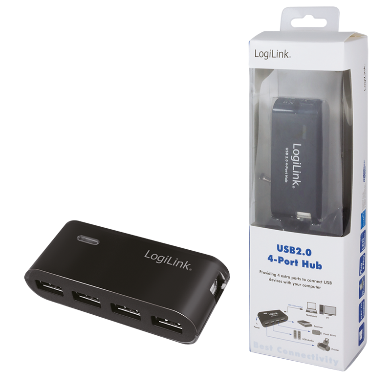 Logilink | USB 2.0 Hub-4 port whit power adapter