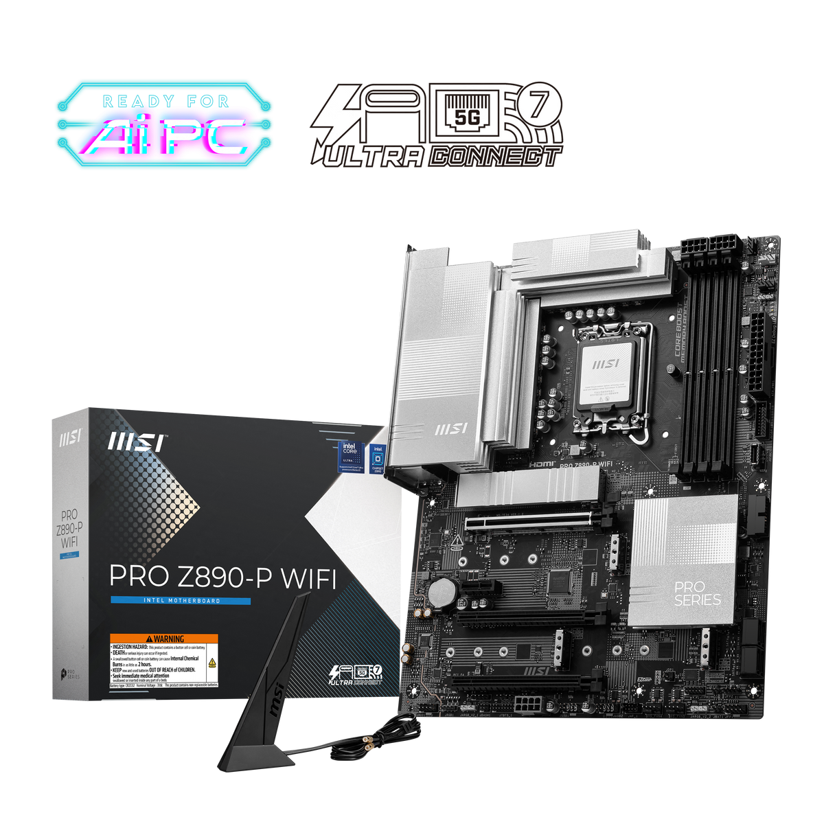 MSI PRO Z890-P WIFI | Processor family Intel | Processor socket LGA1851 | DDR5 UDIMM | Supported hard disk drive interfaces SATA, M.2 | Number of SATA connectors 4