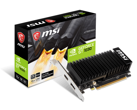 MSI | GeForce GT 1030 2GHD4 LP OC | NVIDIA | 2 GB | GeForce GT 1030 | DDR4 | HDMI ports quantity 1 | PCI Express 3.0 x16 (uses x4) | Memory clock speed 2100 MHz