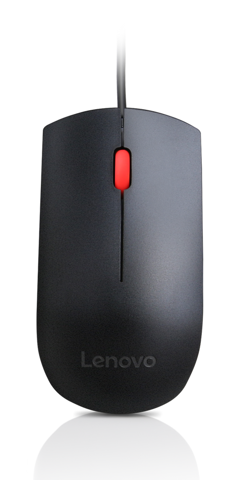 Lenovo Essential USB Wired Mouse, 1600 DPI, 1.8 m, 3 Buttons, Black | Lenovo | Essential USB Mouse | wired | Optical sensor | Black
