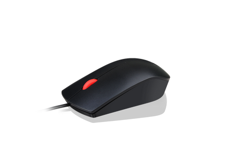 Lenovo Essential USB Wired Mouse, 1600 DPI, 1.8 m, 3 Buttons, Black | Lenovo | Essential USB Mouse | wired | Optical sensor | Black