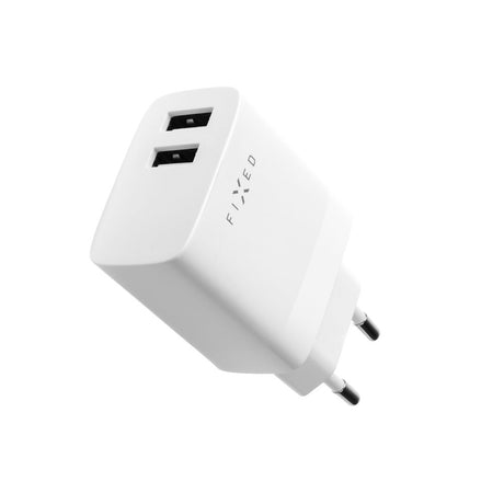 FIXED Dual USB Travel Charger 17W, White | Fixed