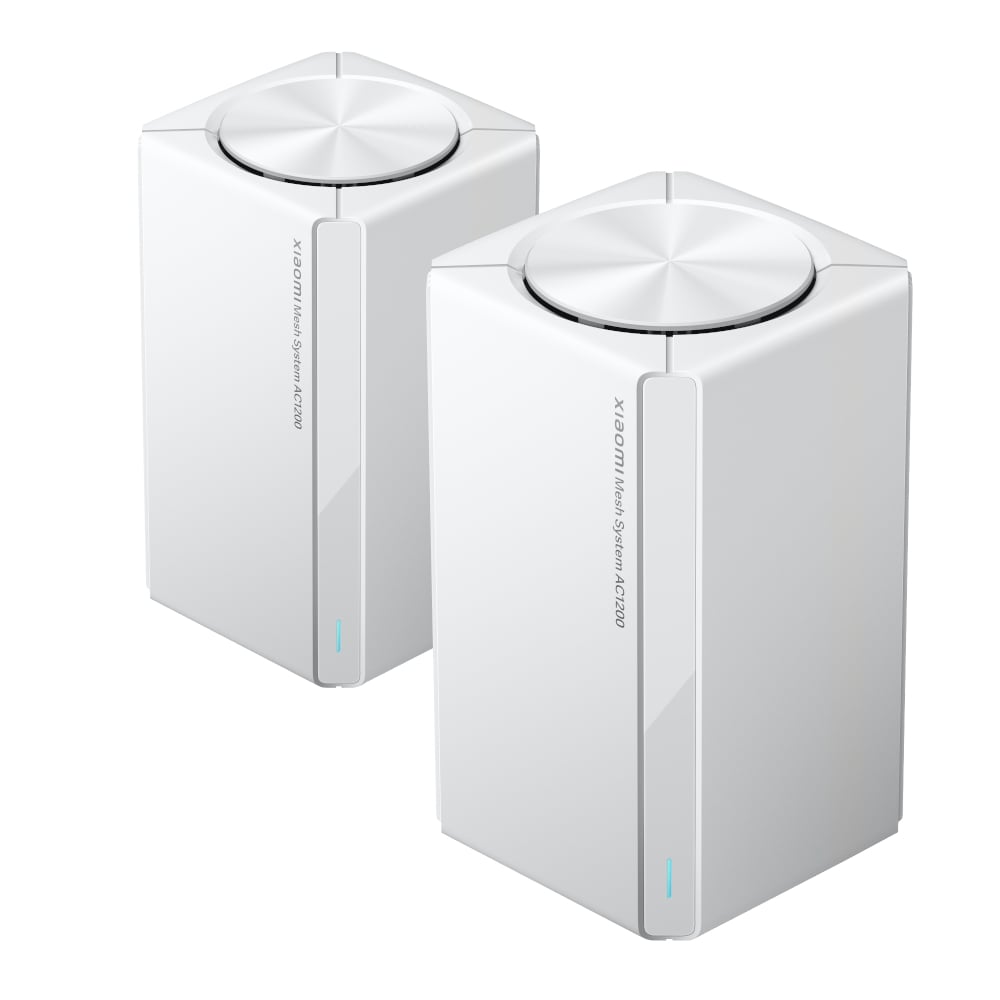Xiaomi | Mesh System | AC1200 EU (2-pack) | 802.11ac | 867 Mbit/s | 10/100/1000 Mbit/s | Ethernet LAN (RJ-45) ports 2 | Mesh Support Yes | MU-MiMO No | No mobile broadband | Antenna type Internal