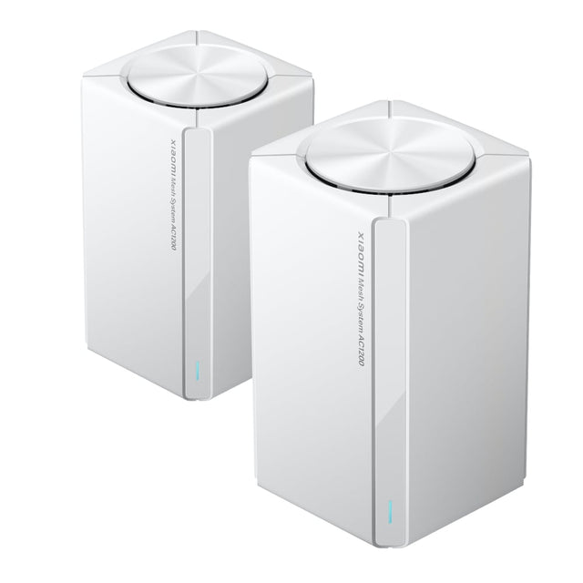 Xiaomi | Mesh System | AC1200 EU (2-pack) | 802.11ac | 867 Mbit/s | 10/100/1000 Mbit/s | Ethernet LAN (RJ-45) ports 2 | Mesh Support Yes | MU-MiMO No | No mobile broadband | Antenna type Internal