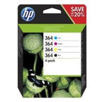 HP 364 4-Pack (N9J73AE) Rašalinių kasečių komplektas, C/M/Y/BK