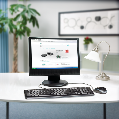 Logitech MK120 Combo Laidinė klaviatūra + pelė, USB, US Int, Juoda