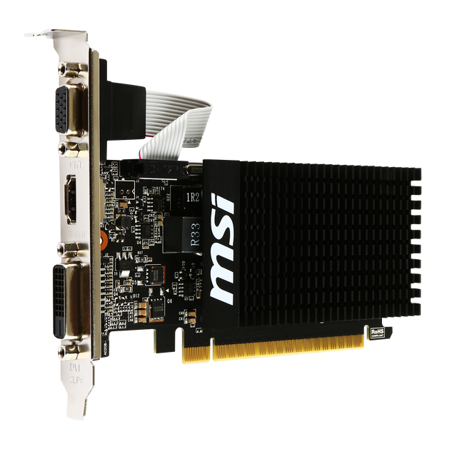 MSI | GT 710 2GD3H LP | NVIDIA | 2 GB | GeForce GT 710 | DDR3 | DVI-D ports quantity 1 | HDMI ports quantity 1 | PCI Express 2.0 x16 (uses x8) | Memory clock speed 1600 MHz | Processor frequency 954 MHz | VGA (D-Sub) ports quantity 1