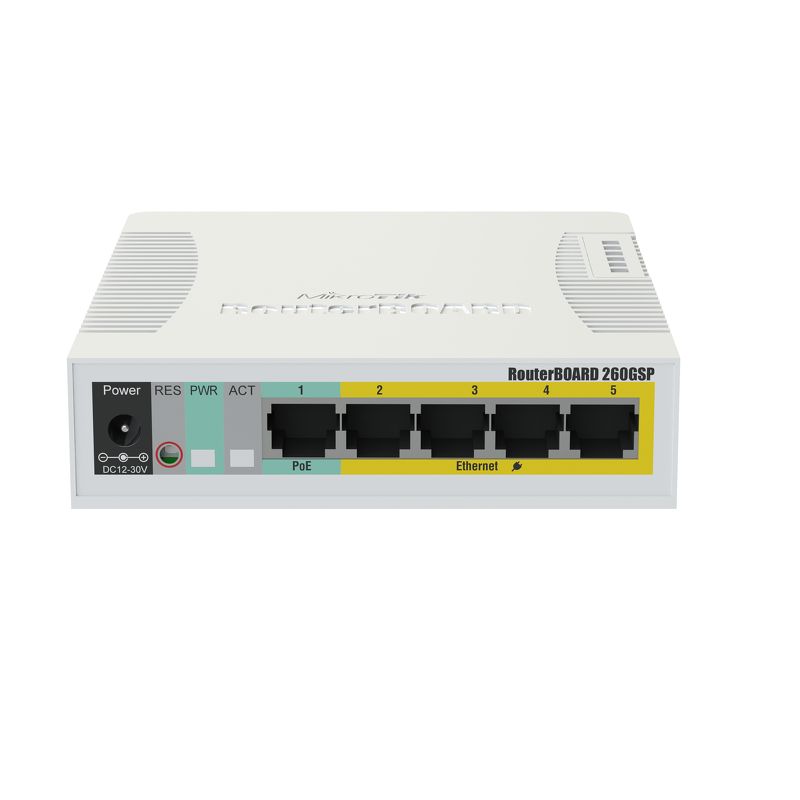MikroTik | Cloud Router Switch | RB260GSP | Web managed | Desktop | SFP ports quantity 1 | Power over Ethernet (PoE) ports quantity 1