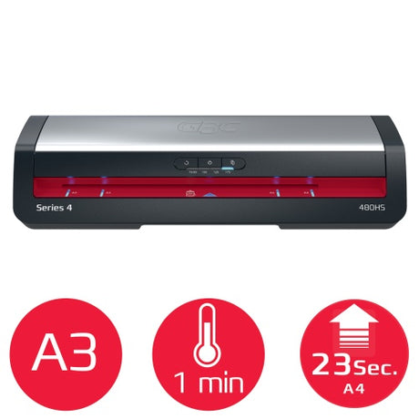 GBC 480HS Office Laminavimo aparatas A3, 800 mm/min, Juoda/Pilka