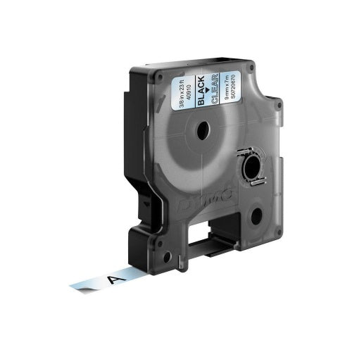 Dymo 40910 (S0720670) D1 Etikečių juostelė 9mm x 7m, Black on Clear