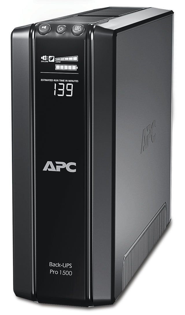 Schneider Electric APC Back-UPS Pro, Tower, 10x IEC C13 outlets, AVR, LCD, user-replaceable battery | BR1500GI | 1500 VA | 865 W | 230 V