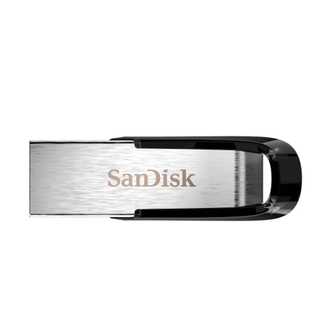 SanDisk Ultra Flair USB atmintinė 256GB, USB-A 3.0, Juoda/Sidabrinė